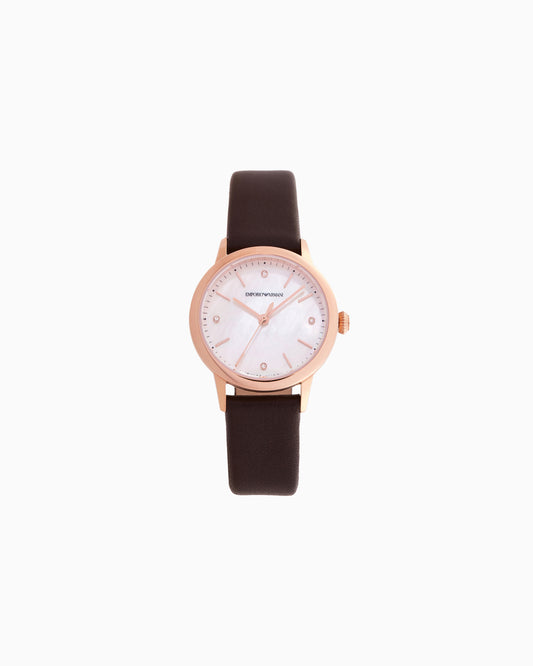 Swiss Made Automatic Brown Leather Watch (ARS5302)