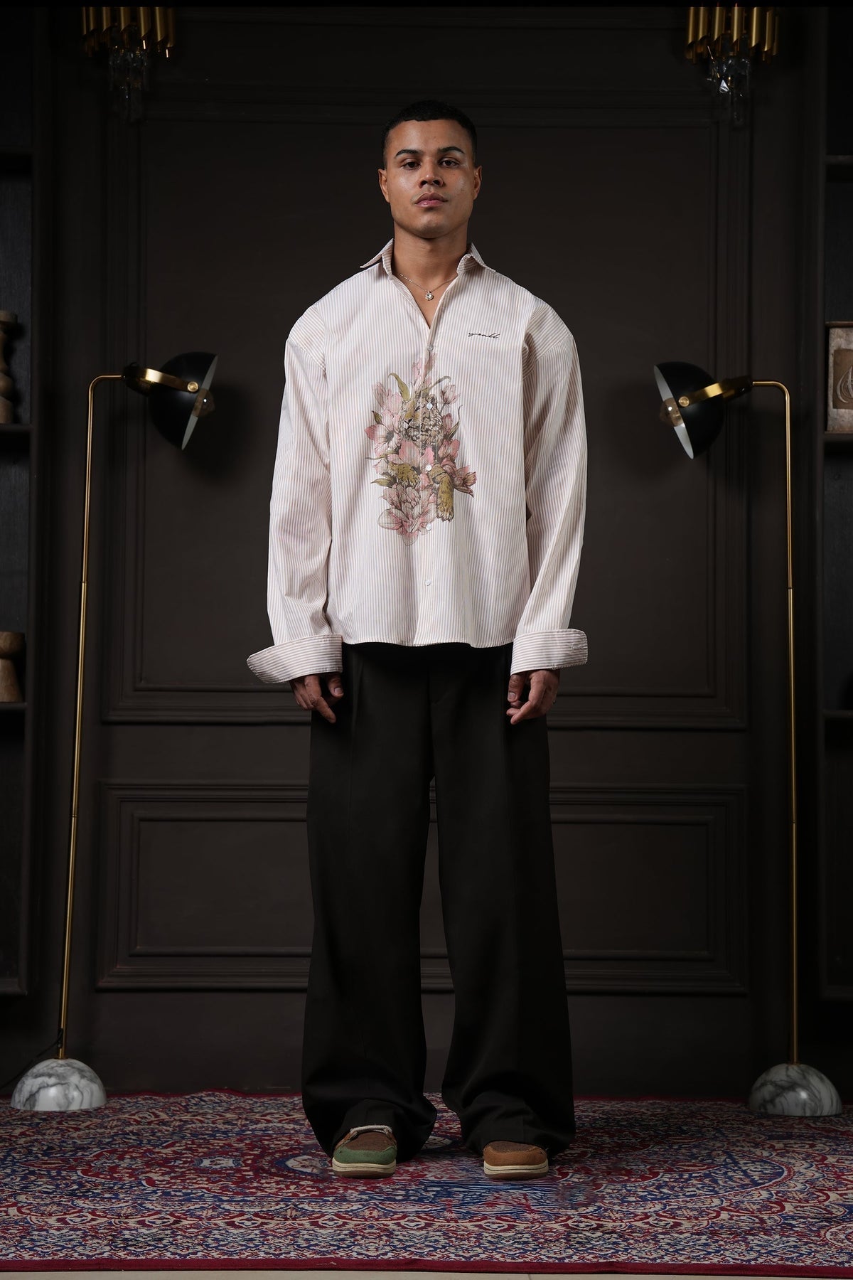 Rebel - Beige Pinstripe Shirt by Y*All