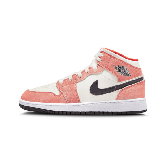 Jordan 1 Mid SE Orange Suede (GS) by Nike Air Jordan
