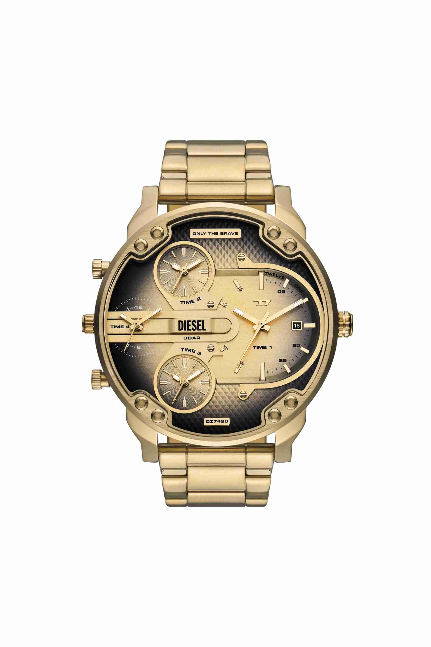 Gold DZ7490 - Mr. Daddy Slim Multi-Movement Stainless Steel Watch