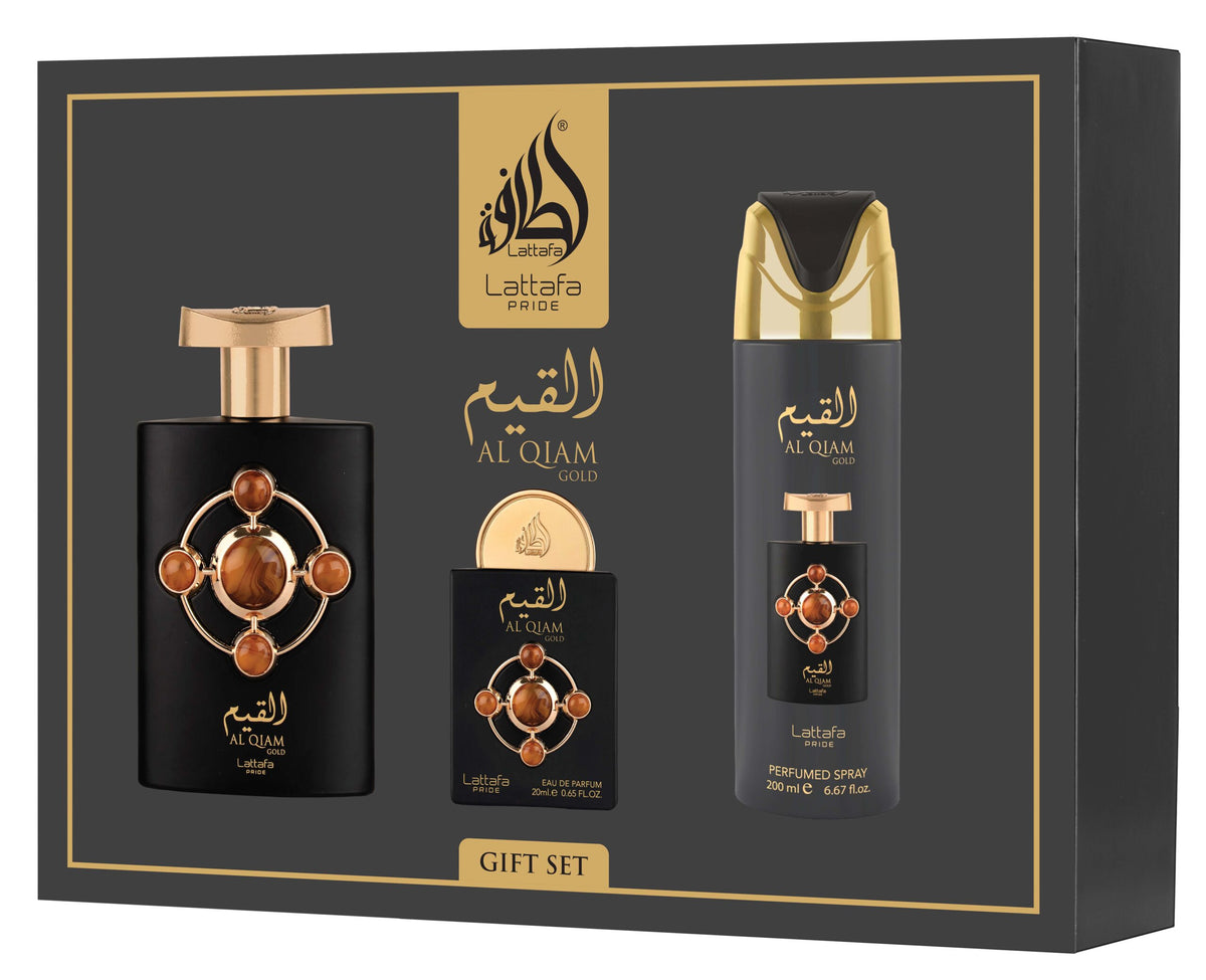 Lattafa Al Qiam Gold 3-Piece Gift Set official product image