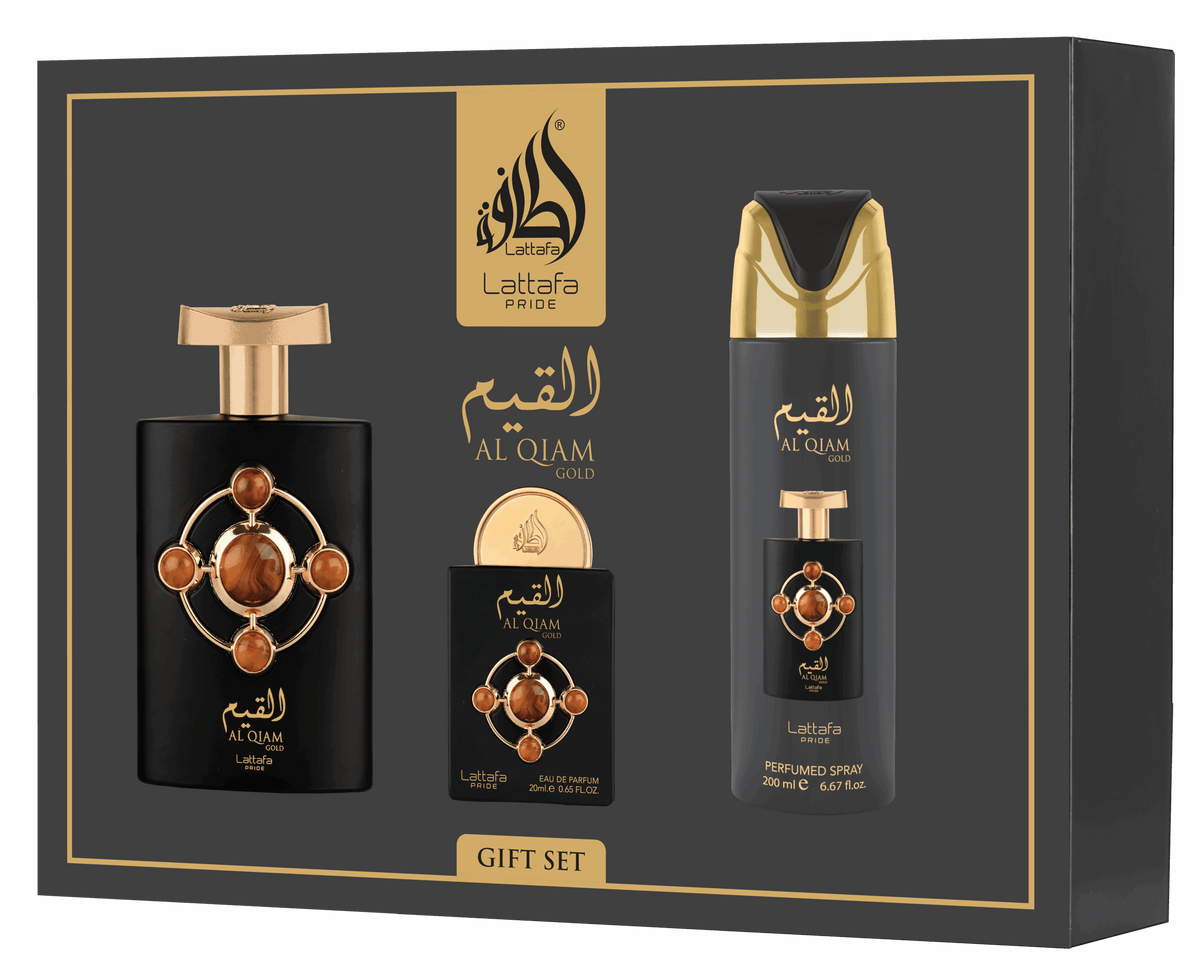 Lattafa Al Qiam Gold 3-Piece Gift Set official product image