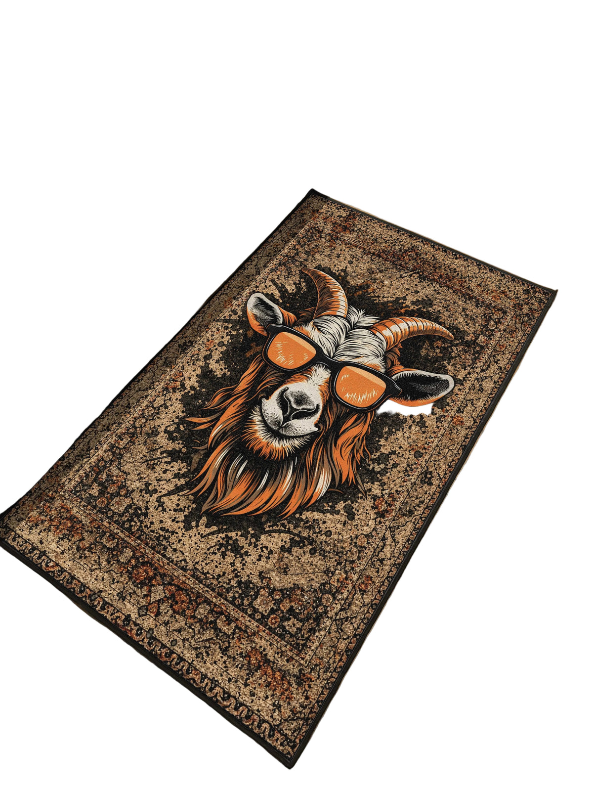 Summer goat Traditional Washable Custom Rug by THE DRIP CO. RUGS