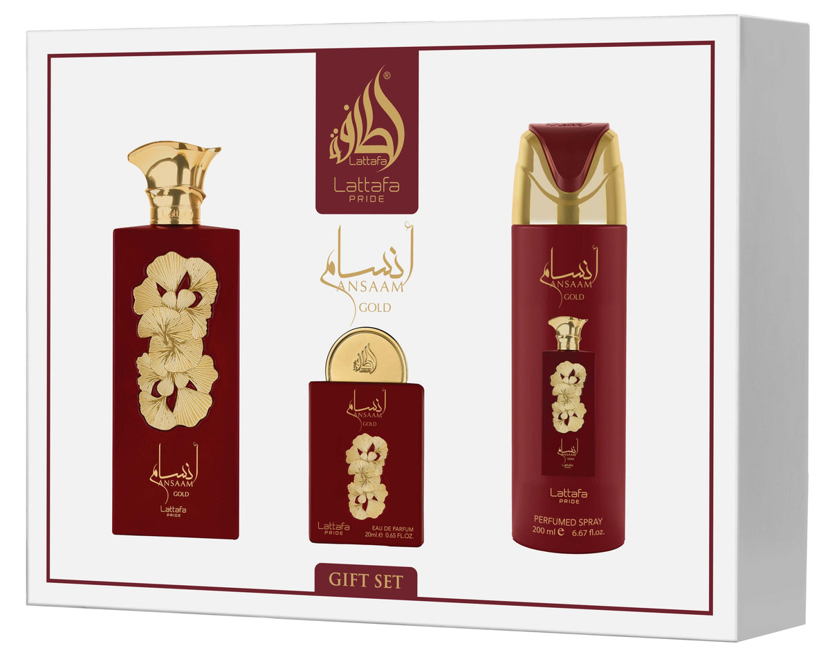 Lattafa Ansaam Gold 3-Piece Gift Set official product image