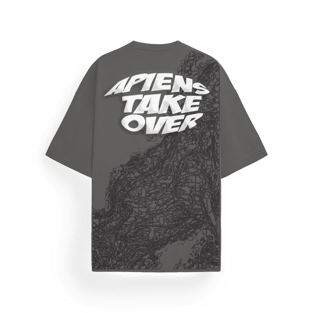 Apiens  - Oversized Tshirt (Grey) by Instinct First