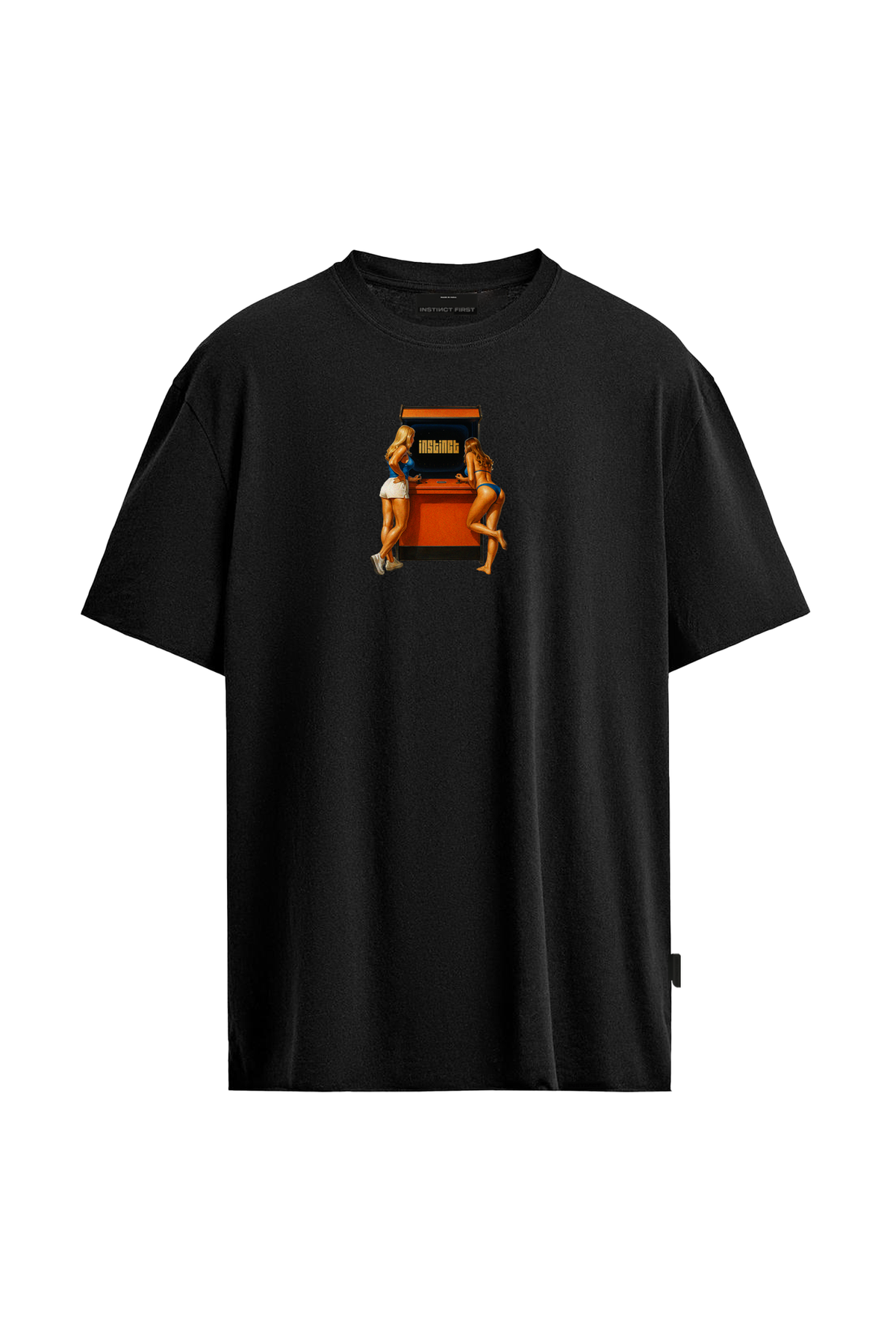 Arcade - Relaxed Fit Tshirt (Black) by Instinct First