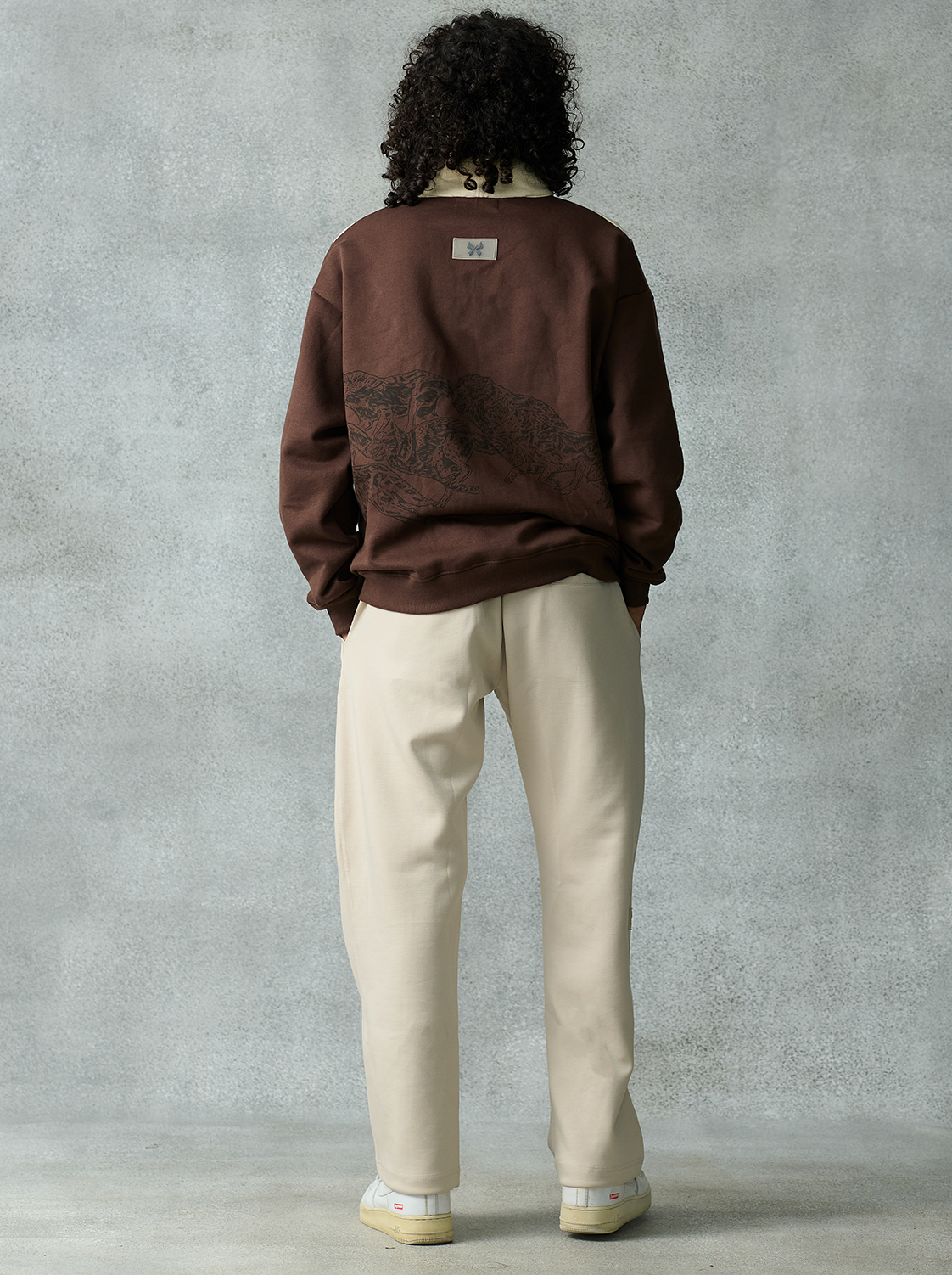 Patchwork Sweatshirt - Coffee by Peace In Chaos