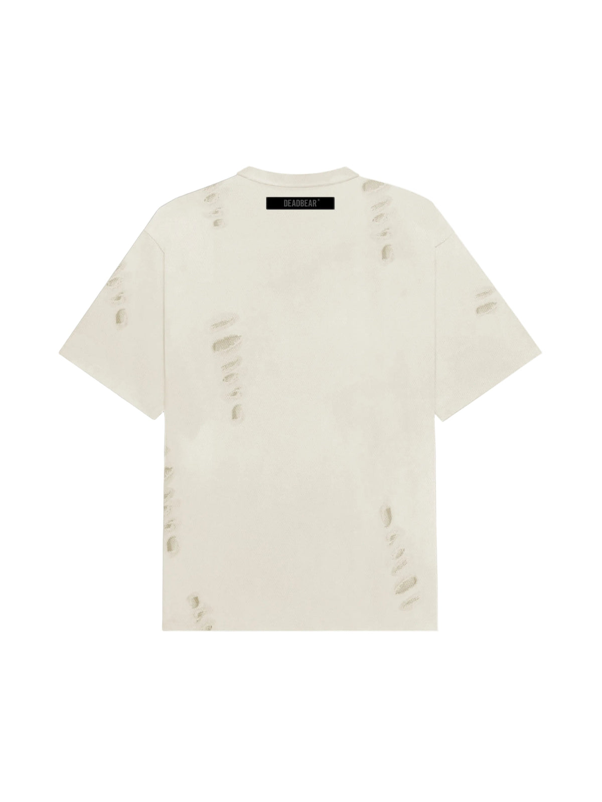Distressed Cream White Tee 3.0 by DEADBEAR