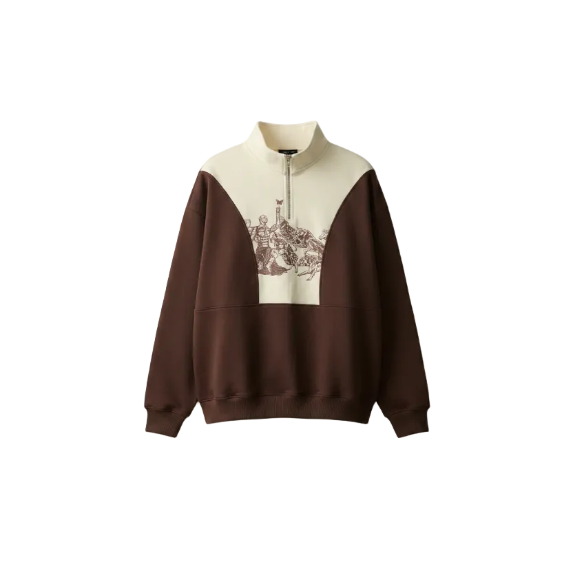 Patchwork Sweatshirt - Coffee by Peace In Chaos