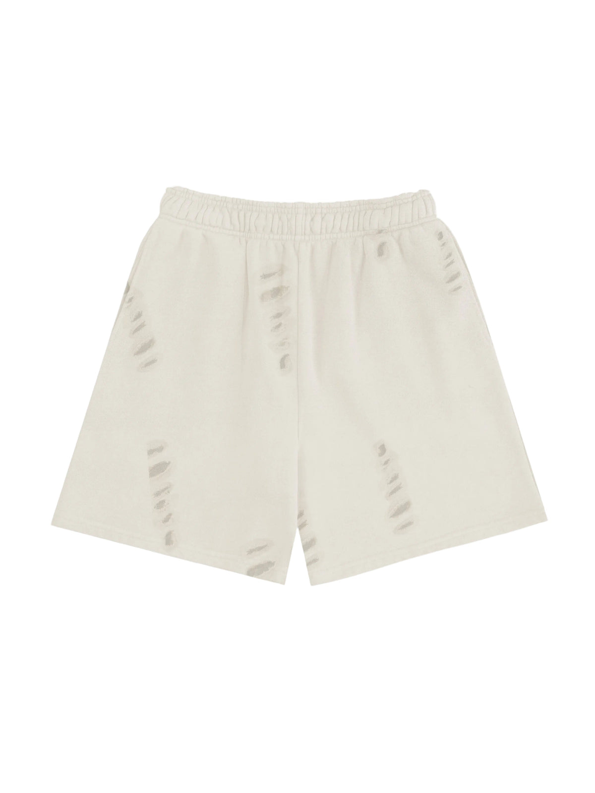 Distressed Cream White Shorts by DEADBEAR