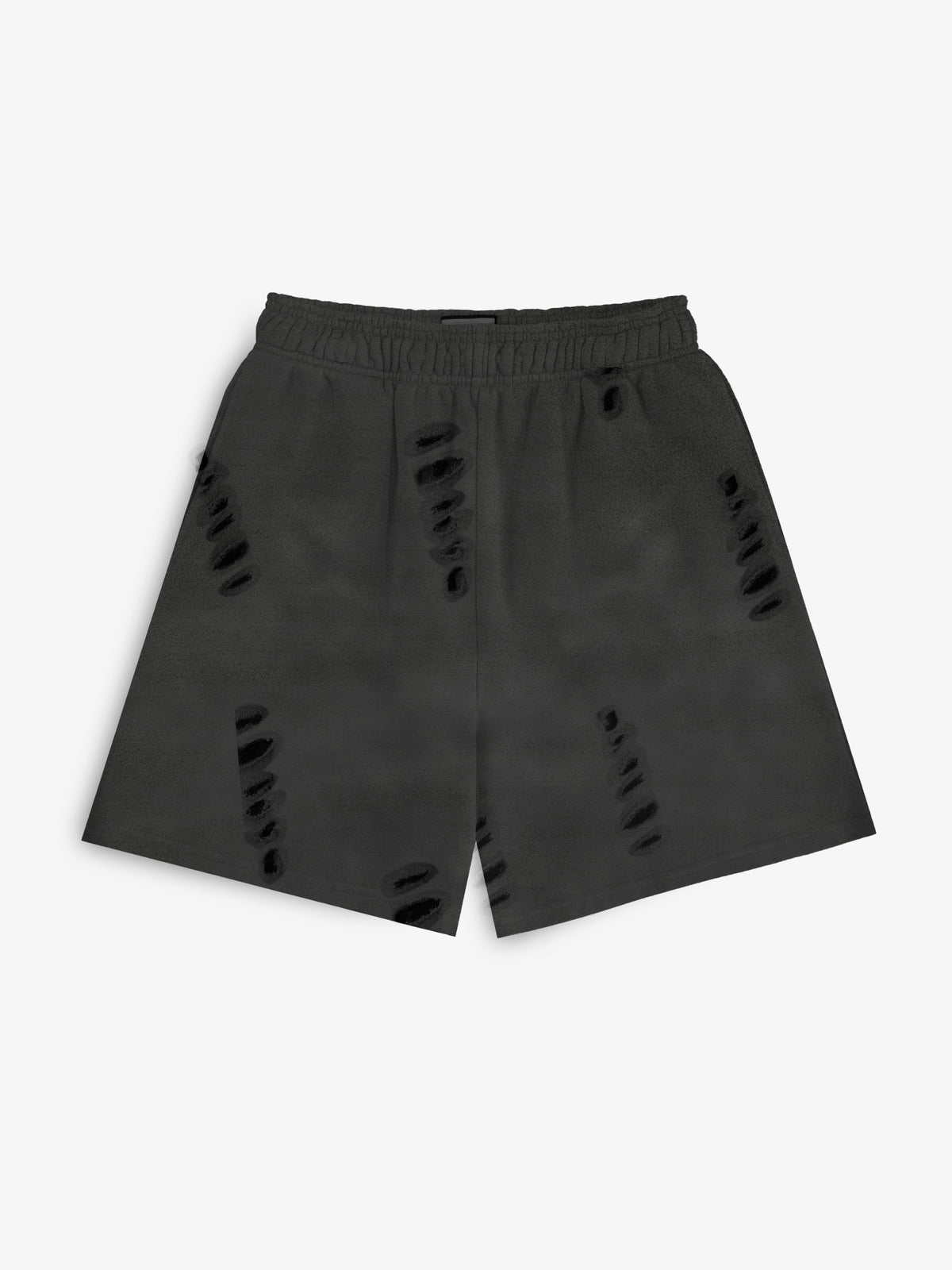 Distressed Washed Black Shorts by DEADBEAR