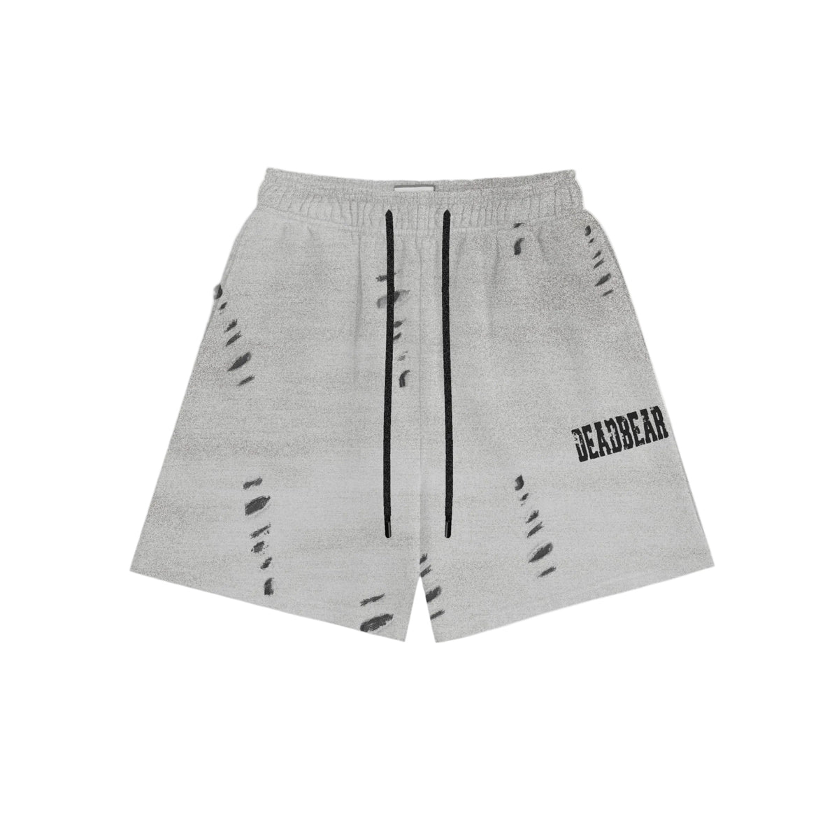 Distressed Washed Grey Shorts by DEADBEAR