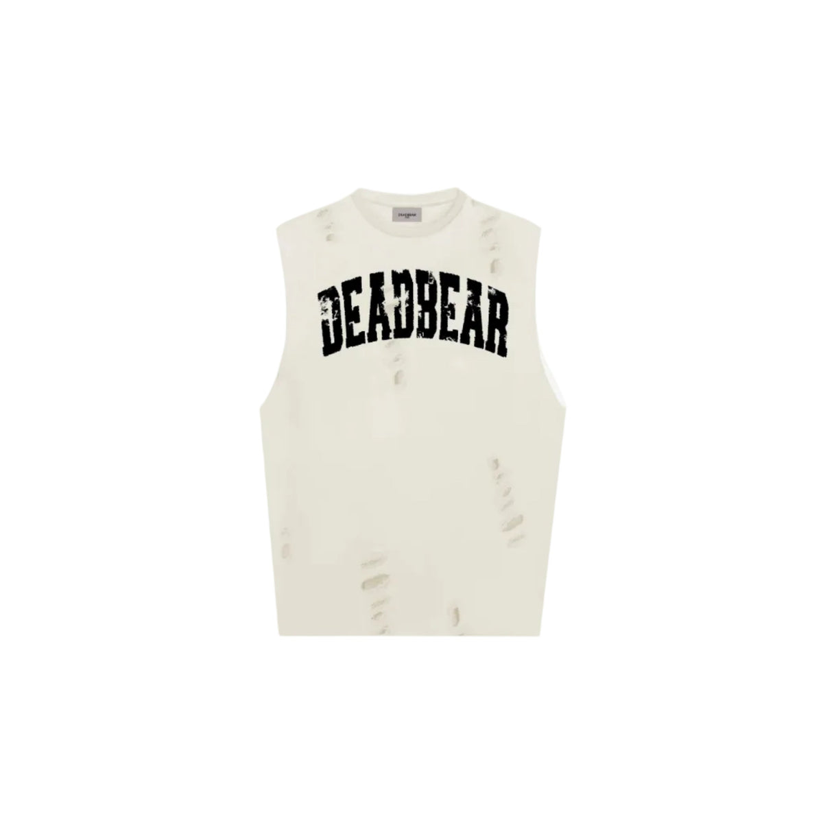 Distressed Cream White Tank by DEADBEAR
