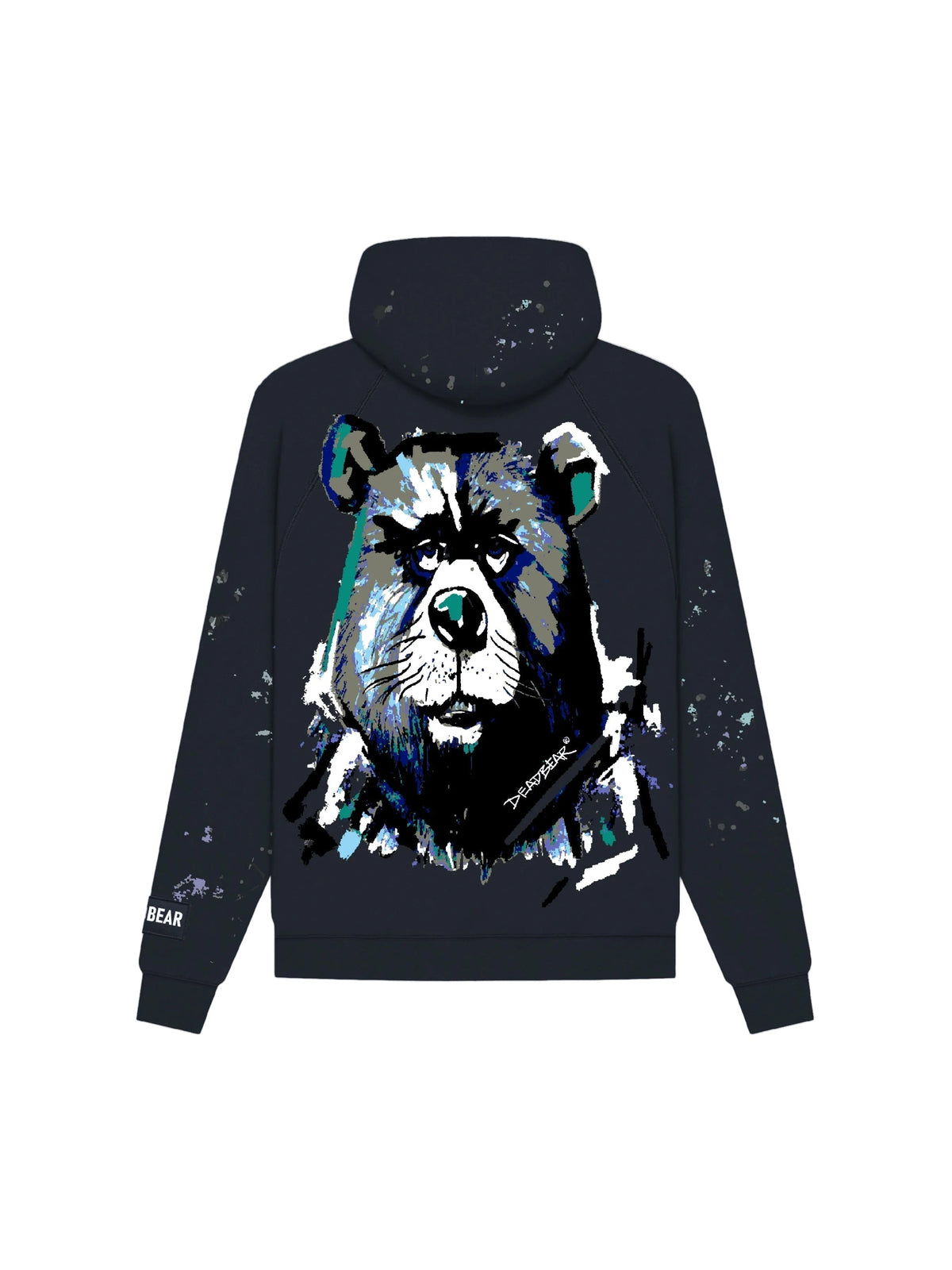Grumpy Bear Hoodie Navy by DEADBEAR