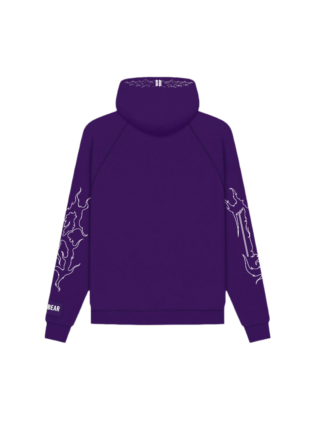 Flames Hoodie Purple by DEADBEAR