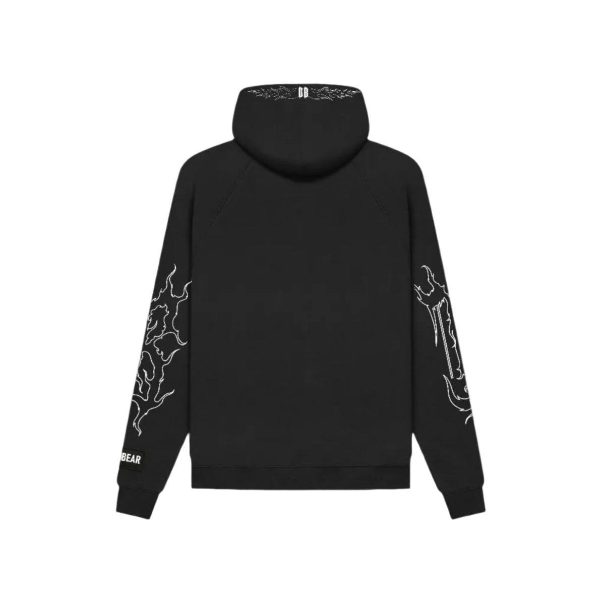 Flames Hoodie Black by DEADBEAR