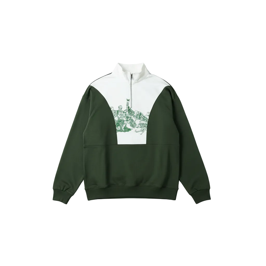 Patchwork Sweatshirt - Forest Green by Peace In Chaos