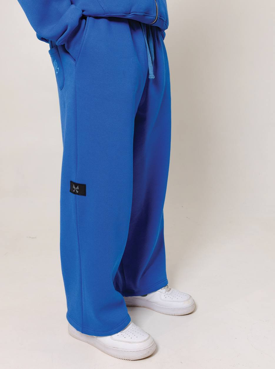 Wide Leg Sweatpants- Royal Blue by Peace In Chaos