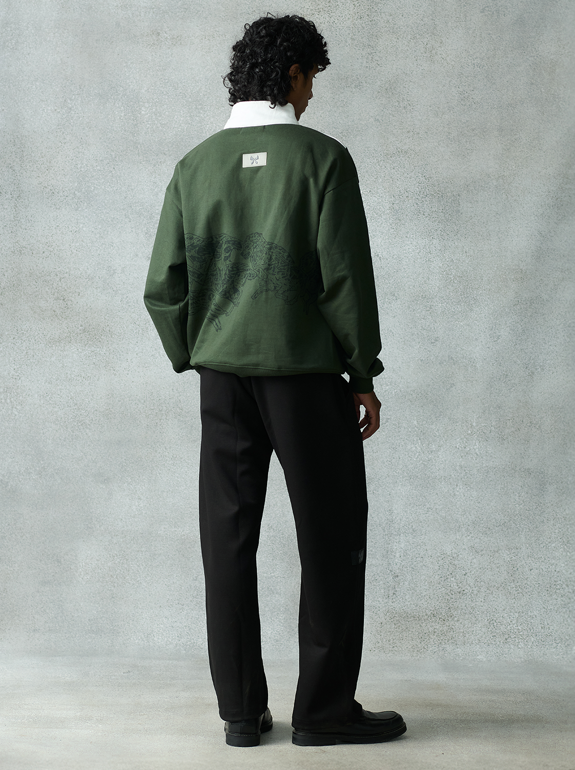 Patchwork Sweatshirt - Forest Green by Peace In Chaos