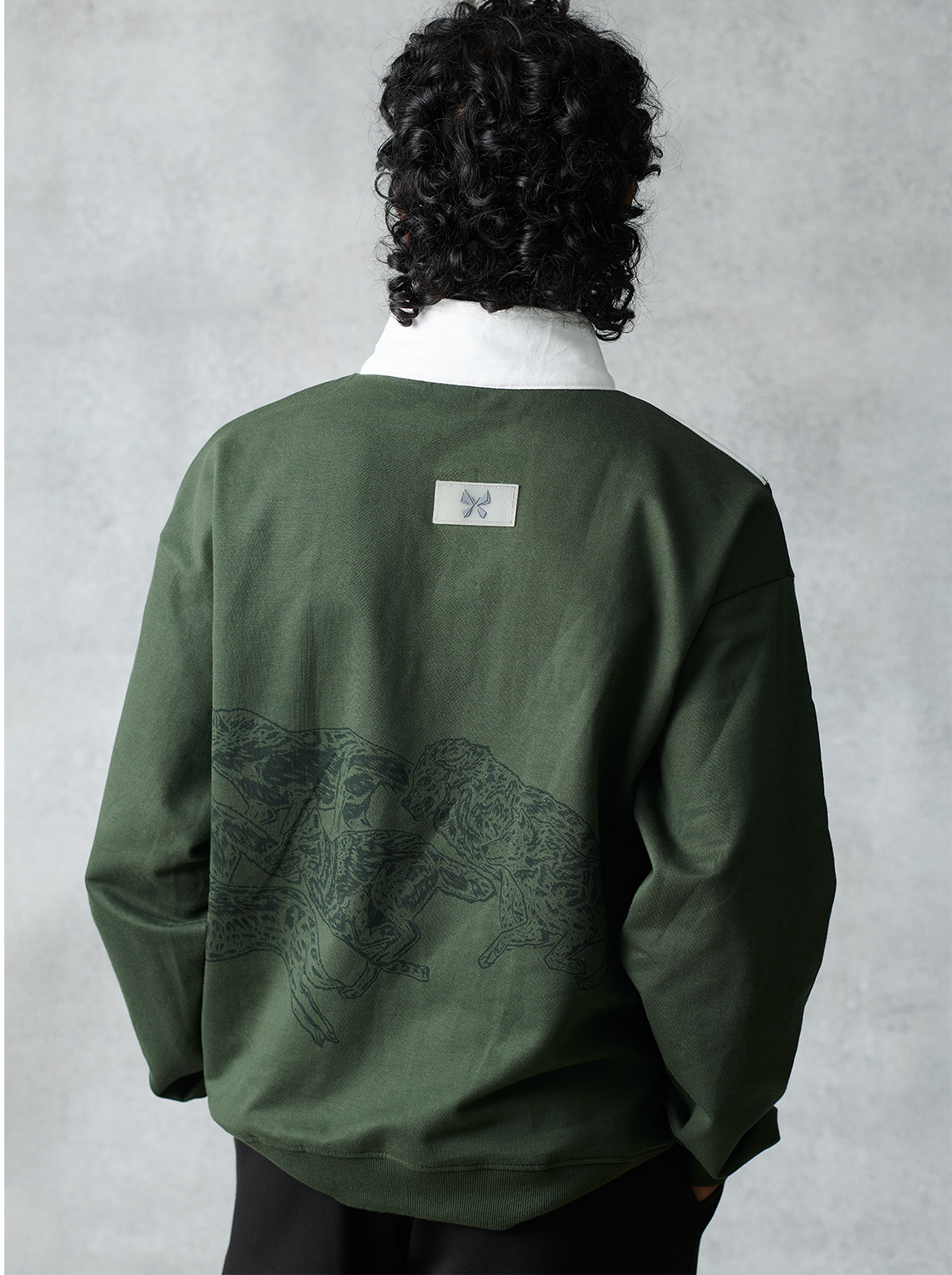 Patchwork Sweatshirt - Forest Green by Peace In Chaos