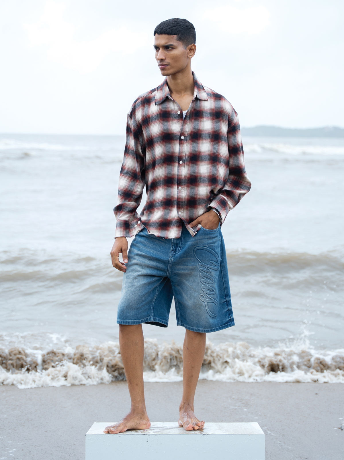 Frayed Flannel Red/White by Peace In Chaos