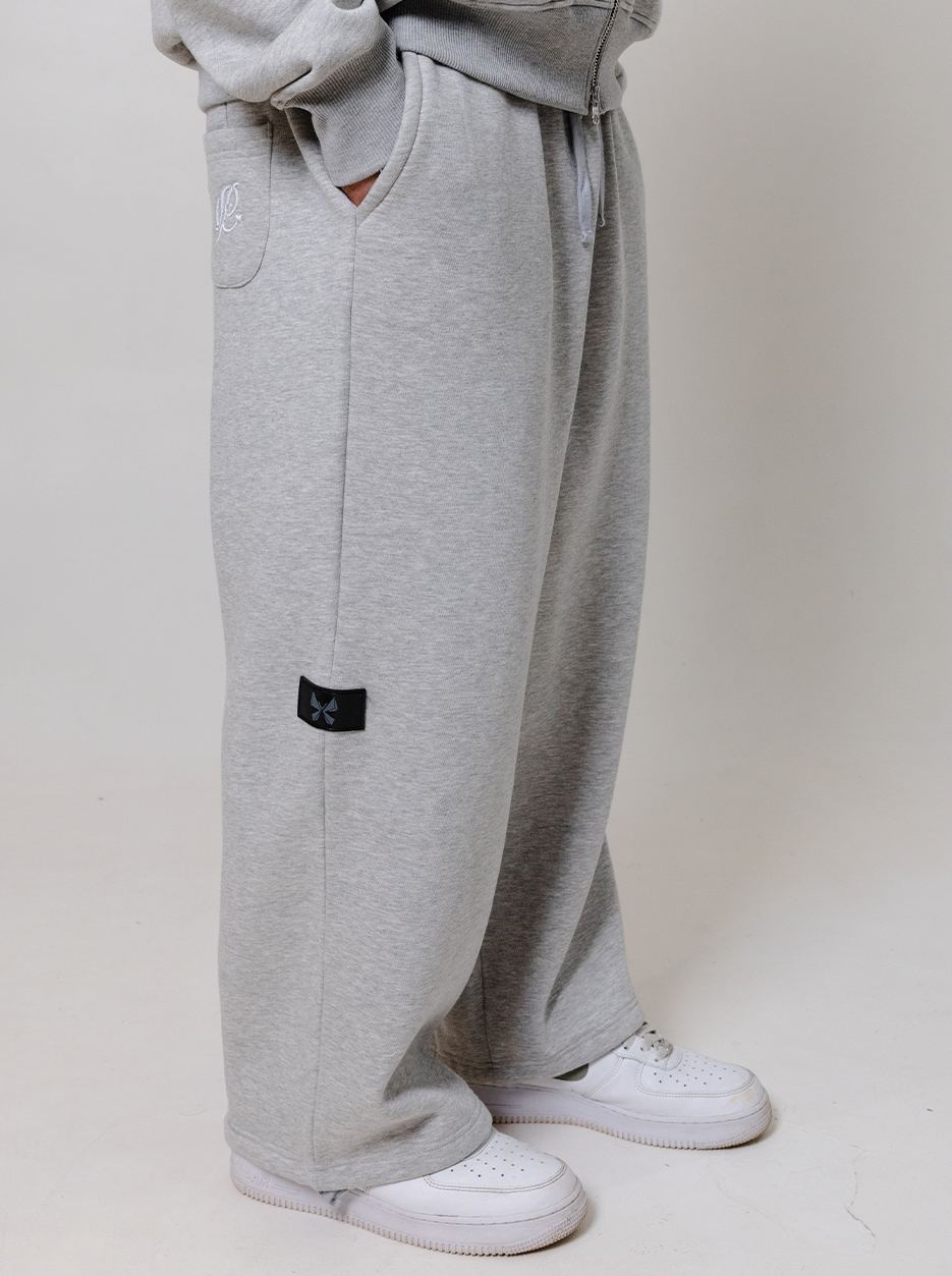 Wide Leg Sweatpants- Concrete by Peace In Chaos