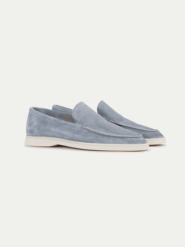 Loro Piana Aurélien Yacht Loafers — Baby Blue Softey