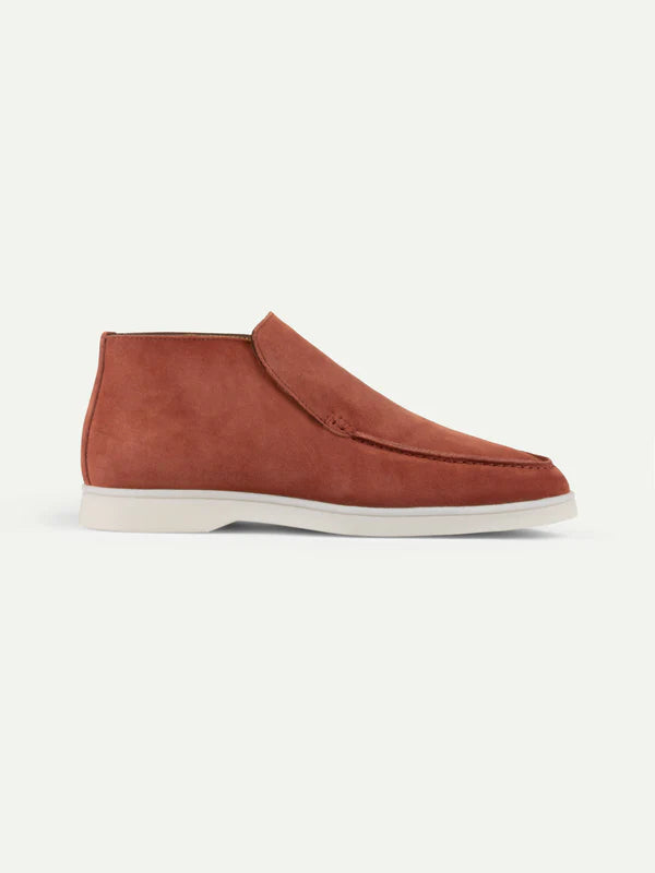 Loro Piana Aurélien City Loafer — Maroon Suede
