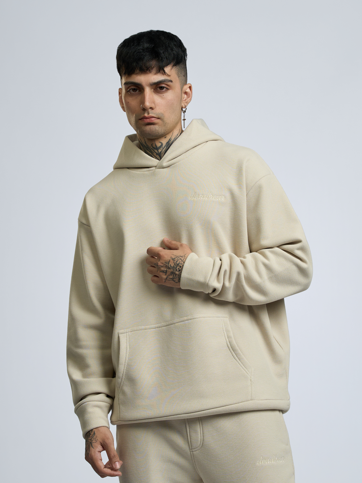 Co-ord Hoodie Beige by DEADBEAR