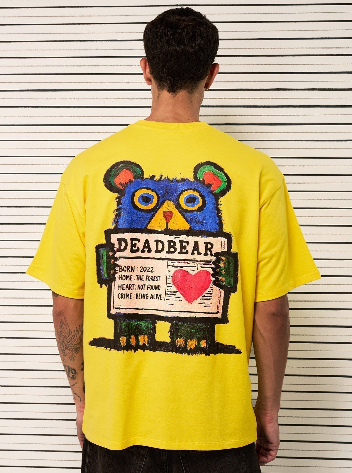 Mugshot Tee Yellow by DEADBEAR
