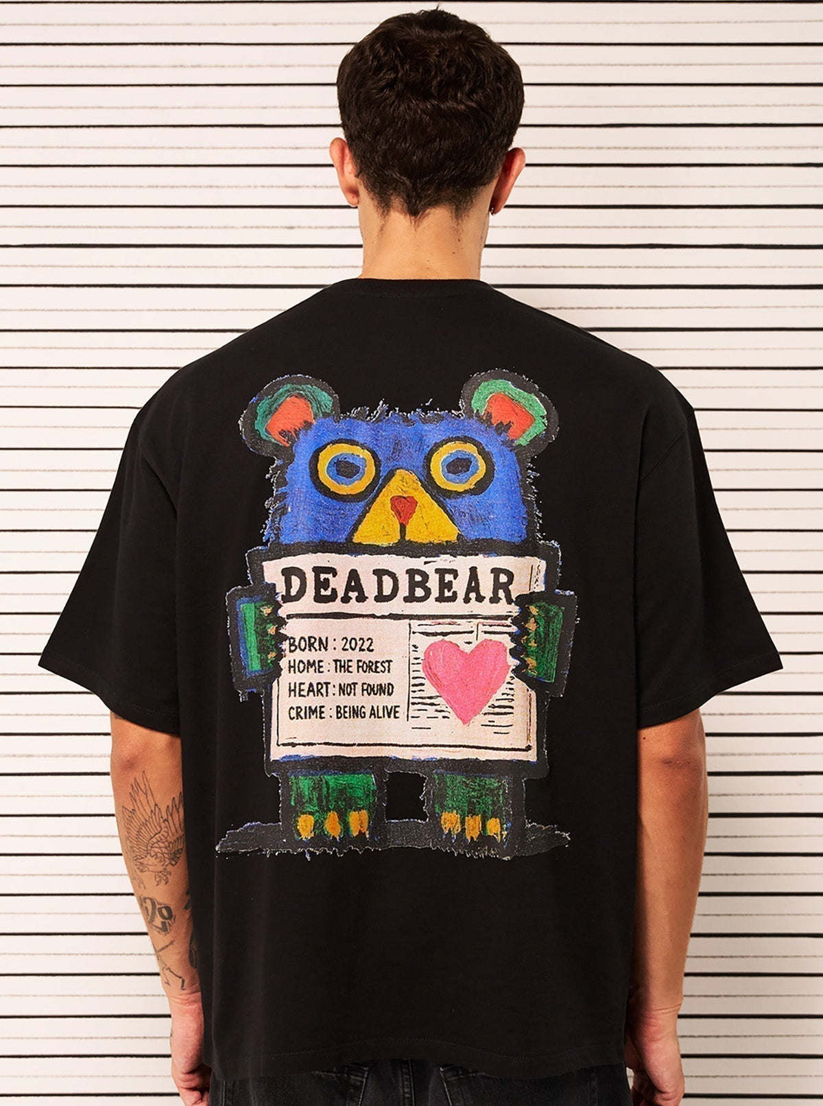 Mugshot Tee Black by DEADBEAR