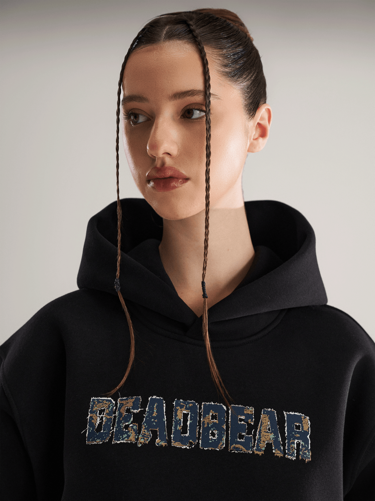 Fake Denim Hoodie Black by DEADBEAR