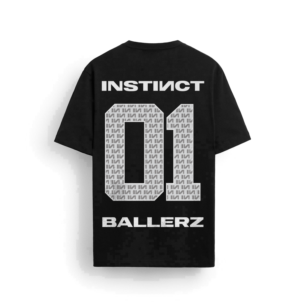 Ballerz 01 - Oversized T-shirt (Black) by Instinct First