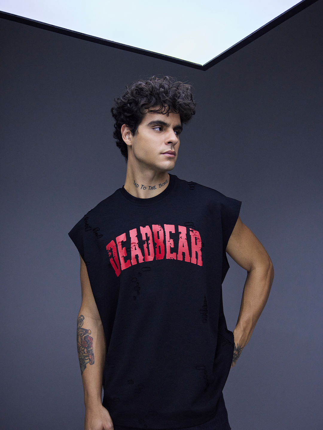 Distressed Black Tank by DEADBEAR
