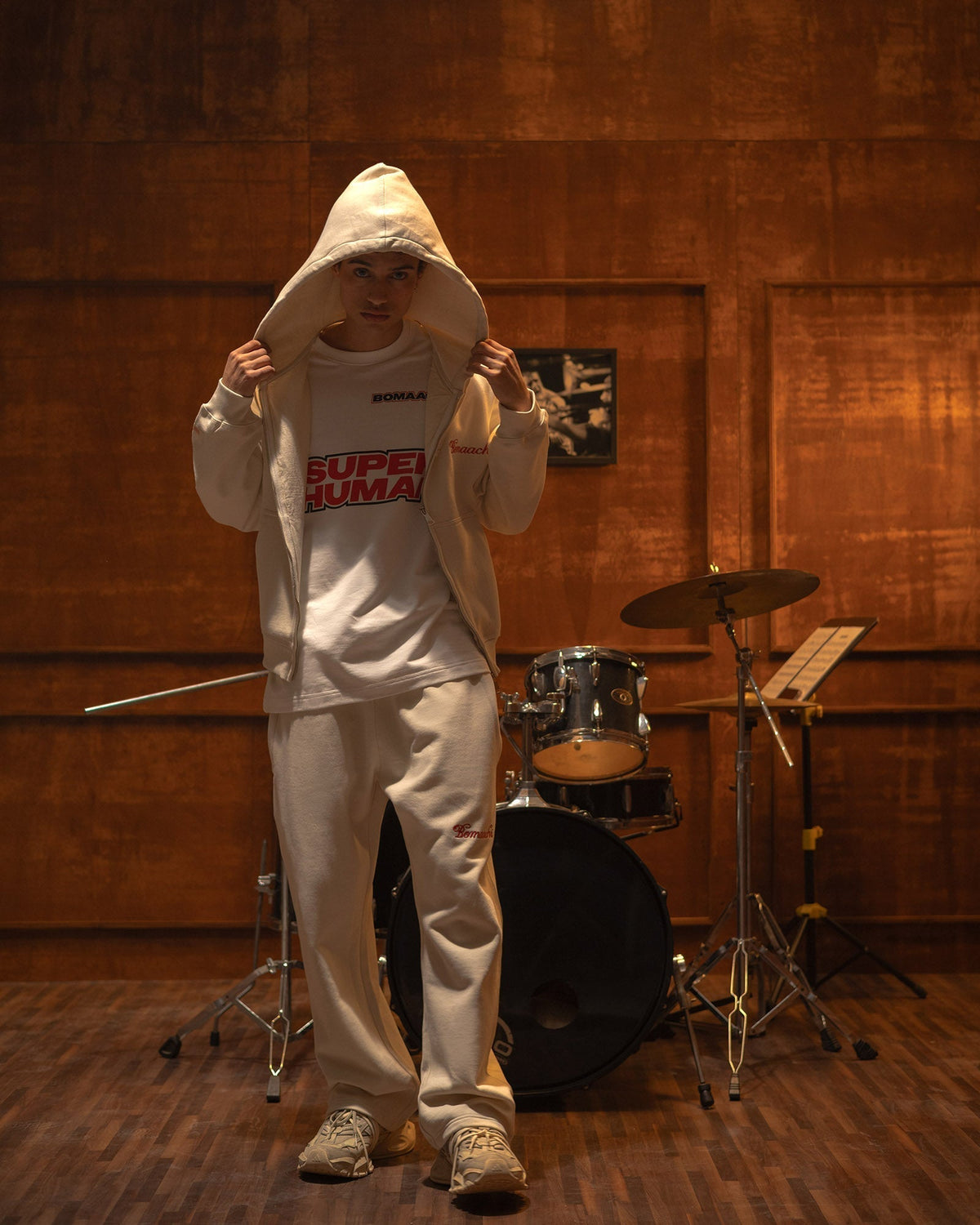 The Signature Rope Zip-Up - Cloud Dancer by BOMAACHI