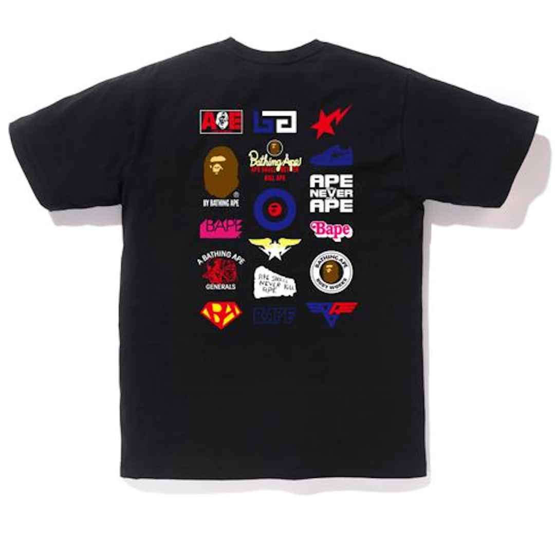 BAPE Multi Logo Tee Black by BAPE