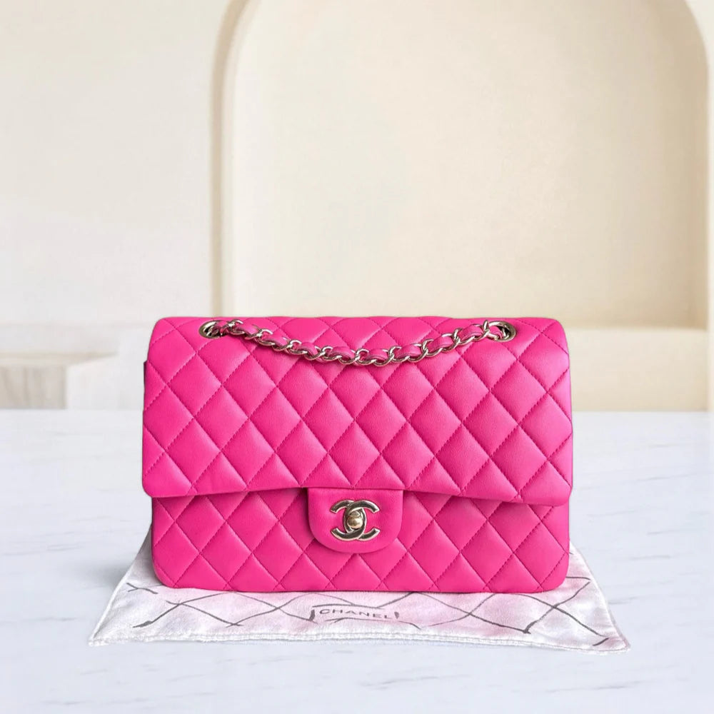 Chanel Classic Flap Medium – Hot Pink Quilted Lambskin with Gold Hardware (Series 22)