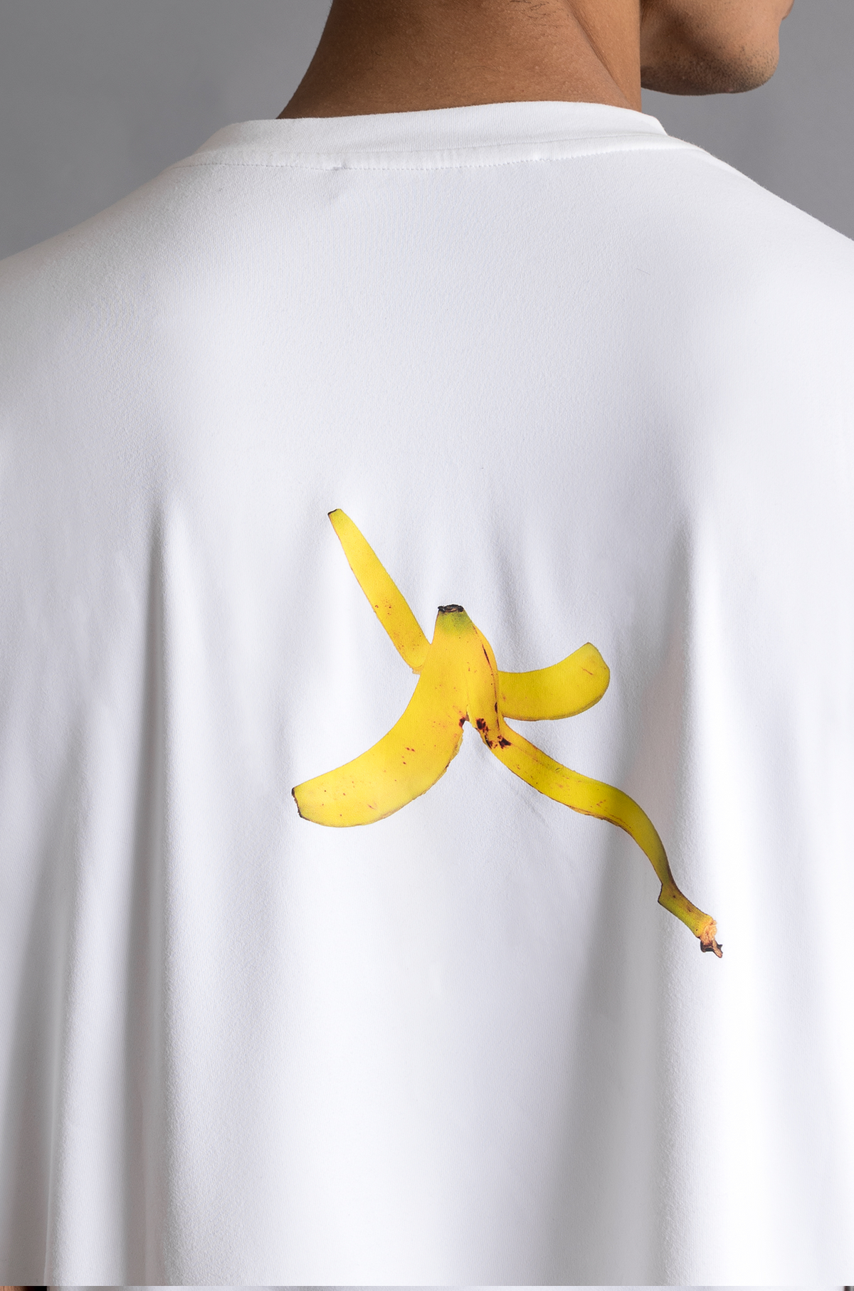 'Garbage bag' T-shirt (White) by HUEMN