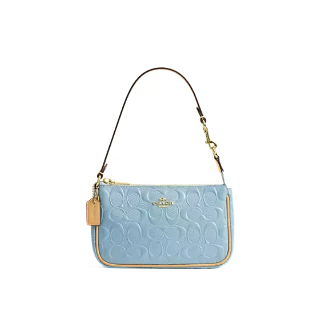 Coach Nolita 19 In Signature Leather With Charms Gold Light Blue by COACH