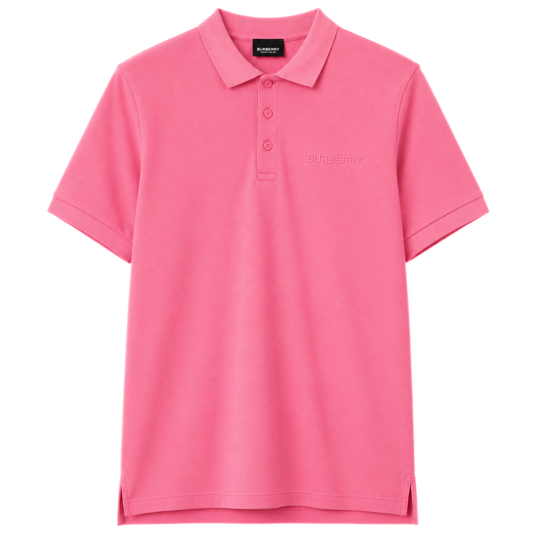 BURBERRY POLO T-SHIRT PINK by BURBERRY