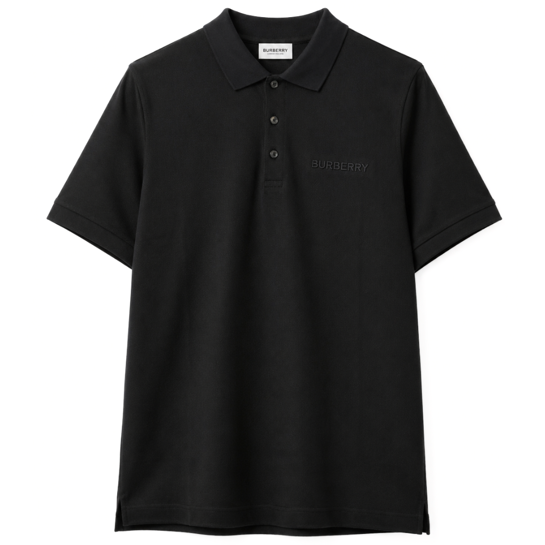 BURBERRY BLACK POLO TEE BLACK by BURBERRY