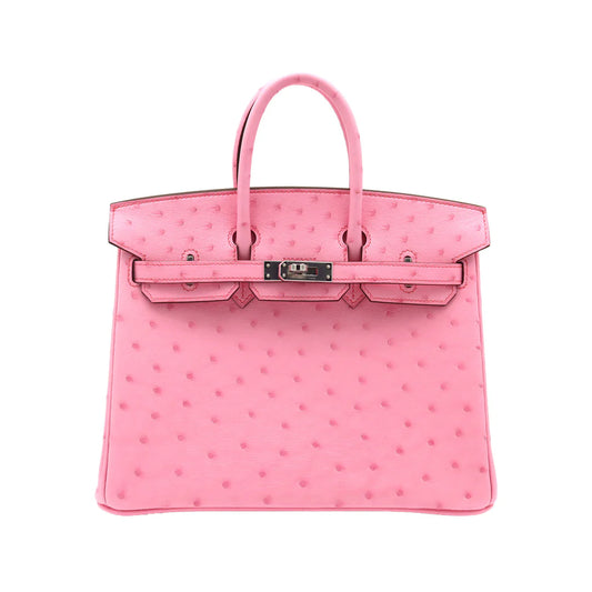 Hermès Birkin 25 – Rose Bubblegum Ostrich with Palladium Hardware - Zeuskicks