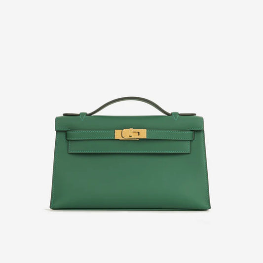Hermès Swift Kelly Pochette Clutch – Vert Vertigo