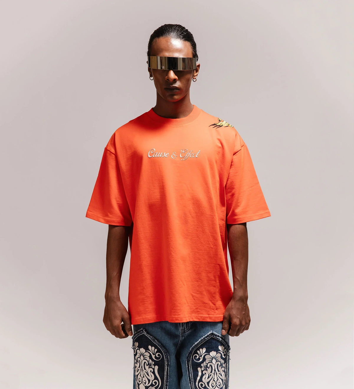 ‘Backstab’ Metal Embroidered T-shirt by Cause & Effect