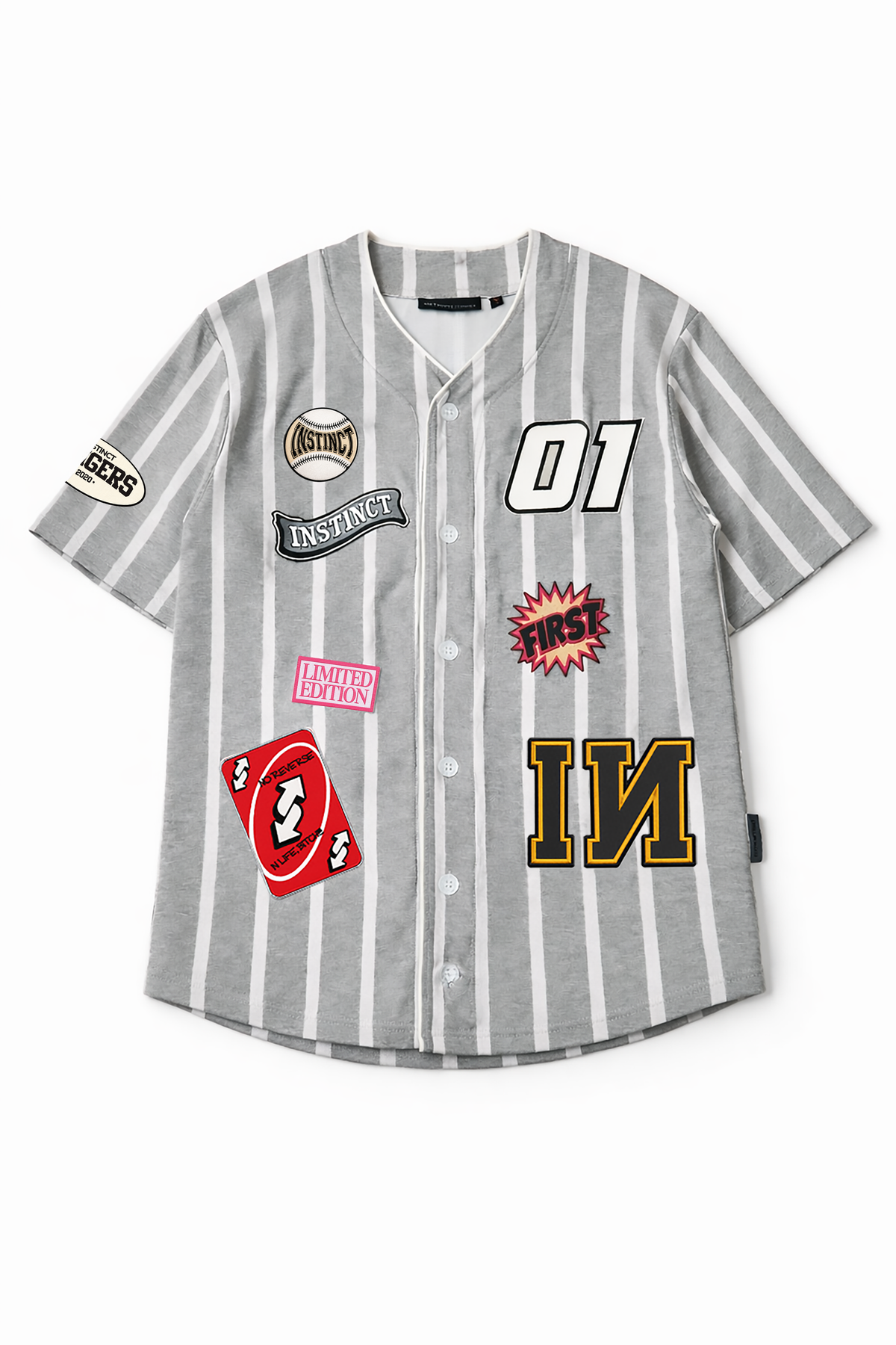 Origin 01 - Baseball Shirt (Grey) by Instinct First