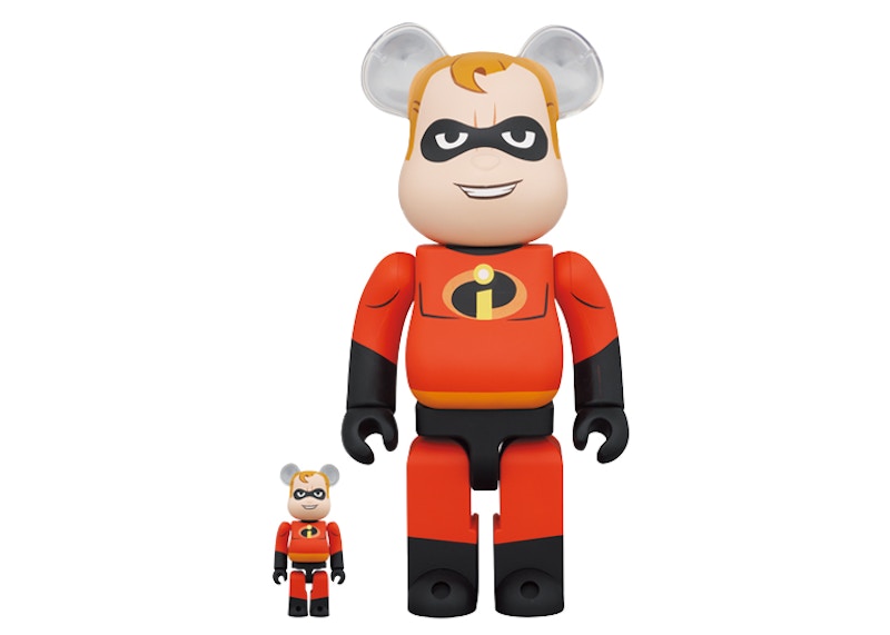 Bearbrick Disney Pixar Mr. Incredible 100% & 400% Set by BEARBRICK