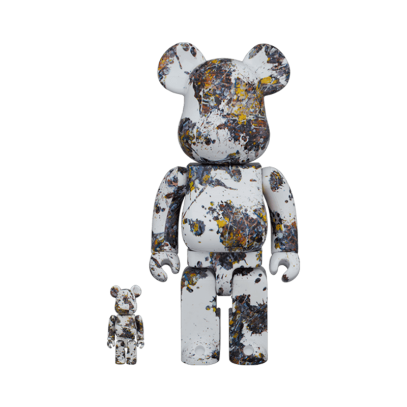 Bearbrick Jackson Pollock Studio (Splash) 100% & 400% Set by BEARBRICK