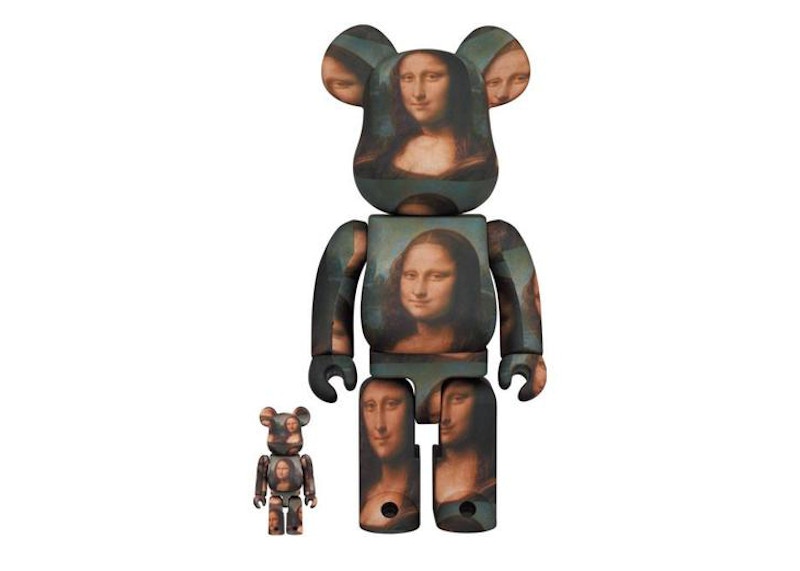 Bearbrick Leonardo De Vinci Mona Lisa 100% & 400% Set by BEARBRICK