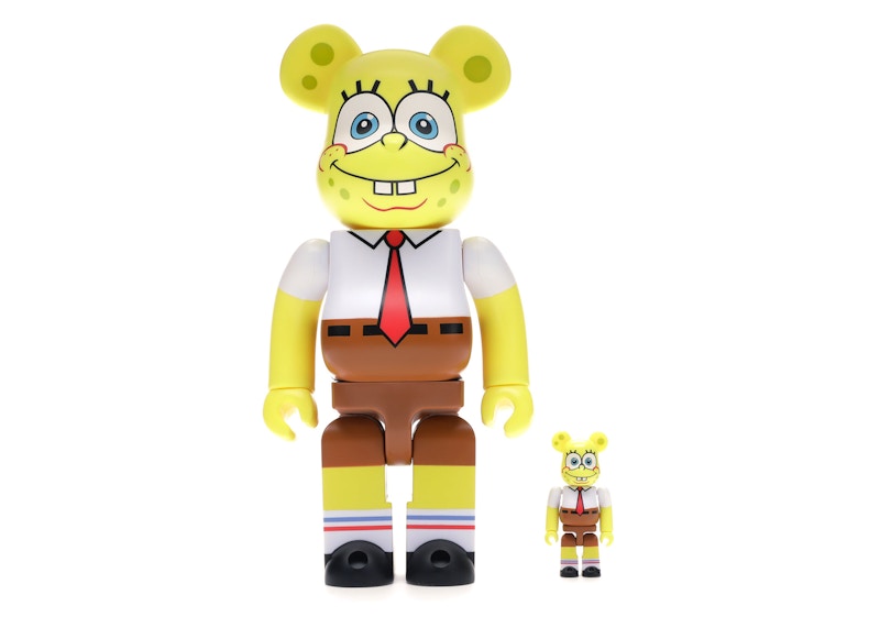 Bearbrick Spongebob 100% & 400% Set Yellow by BEARBRICK