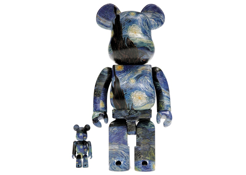 Bearbrick Vincent van Gogh The Starry Night 100% & 400% Set by BEARBRICK
